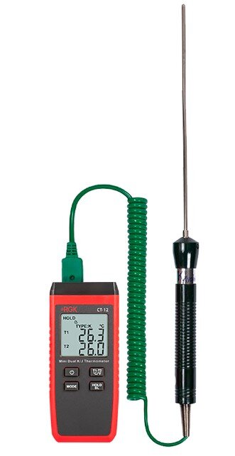 Термометр RGK CT-12 с погружным зондом температуры TR-10W с поверкой